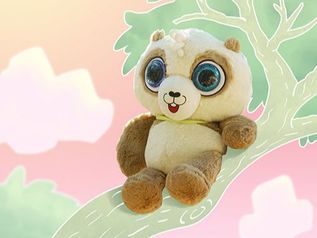 Kawaii Giant Panda Bear Stuffed Animal on Tree